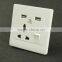 universal wall face plate outlet panel power supply socket with 2 usb