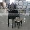 home furniture black dressing table/vanity set dressing table with 7piece drawer