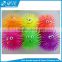 Wholesale lovely 2 inches TPR light up small hairy ball toy for children and capsule