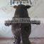 Personality of dark brown boar yaks mascot cartoon costume
