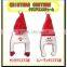 red color happy design funny kids christmas hats with white ball