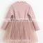 The new autumn and winter children 's clothing girls' long - sleeved lace dress