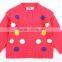 Colorful polka dot design kids fashion knitting sweater patterns