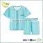 Wholesale summer designer short sleeve plain baby clothing suits