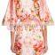 Top selling High Quality Floral Printing Silk Kimono Robes for Women