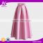 2016 Guangzhou Shandao New Fashion Design Women Summer Party Wear Pink A Line Ruffle Satin Long Skirts