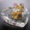 crystal music box/ crystal heart music box