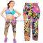 Summer fashion print sports seventh leggings sexy women short capris