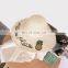 Letters Pineapple Straw Hat Large Eaves Sunscreen Beach Hat