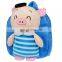 Blue color Hot Sale Soft Kids Stuffed Pig Backpack