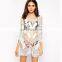 Ananas detail white net dress for beach