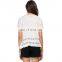 Round hollow out neck chiffon tops , china import clothes