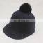 100% Wool Adults or Kid Custom Snapback Wool Custom Snapback Cap Wool Buck Hat With Fur poms
