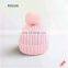 OEM Wholesale Winter Cheap Wool Knit Kid Hats PomPom Beanie For Children Kids