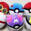 2016 hottest sale plush Poke ball keychain /plush pokemon ball toy