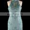 2016 Wholesale New Model Women Sexy Ball Gown Halter Neck Patterns Backless Emerald Green Evening Dress