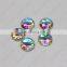 DZ-1071 round flat back ab sew on crystal stones for garment accessories