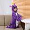 Children Unicorn Cartoon Flannel Conjoined Polyester Pajamas