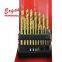 HSS-TIN brad point woodworking drill bits set in metal box