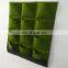 high quality wholesale custom waterproof hanging wall vertical garden 12 pockets indoor felt planter grow bag green plant wall