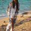 New Chiffon white Floral Pareo Beach Cover Up Women Cardigan Bathing Bikini Swimwear Cover Up Beach Long Dress Sarong Wrap