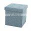 RTS Europe Market Unique Square Footrest Storage Ottoman for Living Room