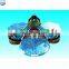 Commercial inflatable water park on land with pool slide for kids and adults