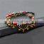 China factory colorful braided bead bracelet XE09-0222