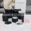 Light black empty glass candle jars with wooden lids customized metal lids glass holders containers vessels