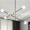 Modern Chandeliers Lamp Heads Black Iron Pendant Light House Hanging Lamp