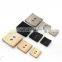High Quality Lady Coat Shirt Dress Gold Zinc Alloy Square Metal 2 Hole Button For Clothing
