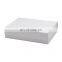 Custom brand printing a5 shallow plain white magnetic gift present box with ribbon
