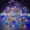 LED Curtain String Lights 16 Colors Changing  Powered Multi Color Twinkle Window Fairy Lights with Remote Control for Bedroom