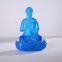Factory Wholesale Chinese Traditional Medicine Buddha Seven Avatar Mandala Blue Liuli Glass Statues