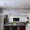 Modern Art Decorative Indoor Pendant Light for Living Room Iron and Acrylic LED Chandelier Lamp