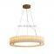 Modern Pleated Cream Chandelier For Bedroom Living Room Decor Led Pendant Light Simple Art Design Round Ceiling Lamp
