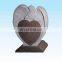 black heart shape granite carving tombstone monument