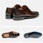 Three-Joint Men's Leather Shoes Business Leather High-End Men's Shoes British Style Brown Brogue Oxford Shoes Crocodile Square Head