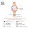 SHENGKE Romantic Dial Girl Watch K0171L Lady Flowers Design Watch Pink