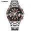 Sinobi Cool Chronograph Watch For Man Full Steel Band Wristwatch China Supplier Original Designer Reloj S9720G