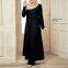 BS-FC1962 Women's Long Sleeve 2 Piece Maxi Dress Muslim Abaya Robe Plain Simple Modern Islamic Arabic Style Casual Dress