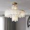 Customized natural alabaster  villa hotel bedroom living room dining room decor lighting industrial brass bracket pendant light