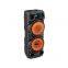 ZQS8210 Double 8 inches party speaker with 20W power and support Bluetooth/USB/TF/FM/MIC/AUX