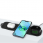 Portable 3 in 1 Wireless Magnetic Charger for Phones Earphones Smart Watches Foldable Fabric Design Charging Dock