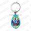 wholesale real flower and insect keychain promotional