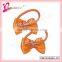 2014 South America hot sale flower grosgrain elastic ribbon bow ponyholder for girls (XH4001-371)