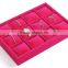 12 Grid Slots Rose red color Jewelry Organizer Watches Display Storage Box Case Gift Boxes Bracelet Display Shelf