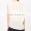 Round neck sleeveless chiffon simple design/korean fashion clothing/latest custom chiffon Tshirt/ blouse