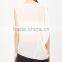 Round neck sleeveless chiffon simple design/korean fashion clothing/latest custom chiffon Tshirt/ blouse