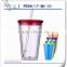 Personalized Clear Skinny Acrylic Travel Tumbler Cup starbucks Mug With Straw